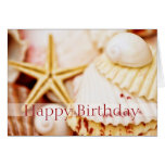 Tarjeta de cumpleaños bonita de los Seashells tarjetas