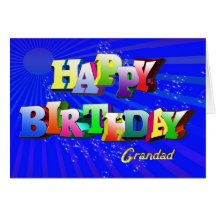Tarjeta de cumpleaños burbujeante para el grandad