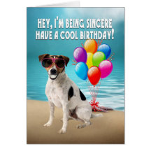 tarjeta de cumpleaños chistosa del dogy - enchufe 