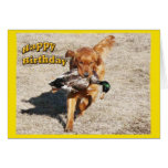 Tarjeta de cumpleaños con un perro
