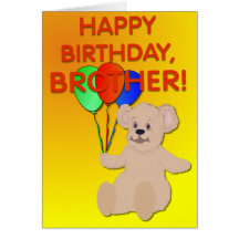 Tarjeta de cumpleaños de Brother del niño de TEDBA