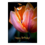 Tarjeta de cumpleaños de encargo del tulipán y del