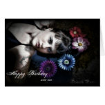 Tarjeta de cumpleaños de Jenn Martin (flores en la