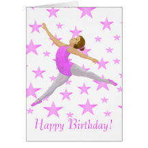Tarjeta de cumpleaños de la bailarina