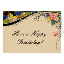 Tarjeta de cumpleaños de la casa de los artes y de