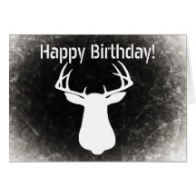 Tarjeta de cumpleaños de la caza de los ciervos