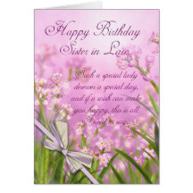 Tarjeta de cumpleaños de la cuñada - floral femeni