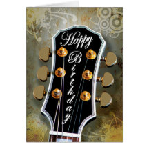 Tarjeta de cumpleaños de la guitarra
