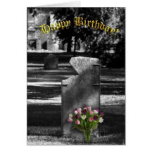 Tarjeta de cumpleaños de la lápida mortuaria