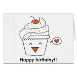 Tarjeta de cumpleaños de la magdalena