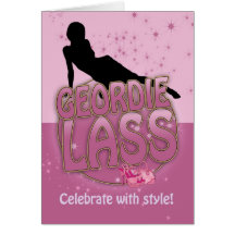 Tarjeta de cumpleaños de la muchacha de Geordie - 