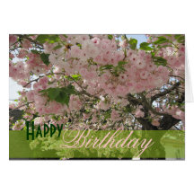 Tarjeta de cumpleaños de la primavera