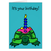 Tarjeta de cumpleaños de la tortuga
