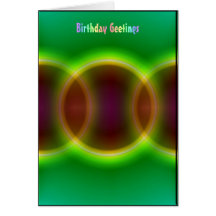 Tarjeta de cumpleaños de los círculos