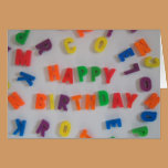 Tarjeta de cumpleaños de los imanes de la letra tarjetas