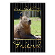 Tarjeta de cumpleaños del amigo con el Capybara