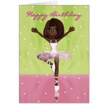 Tarjeta de cumpleaños del bailarín de ballet - Bal