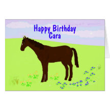 Tarjeta de cumpleaños del caballo