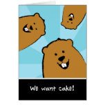Tarjeta de cumpleaños del día de la marmota que bu