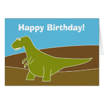 Tarjeta de cumpleaños del dinosaurio