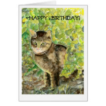Tarjeta de cumpleaños del gato