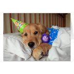 Tarjeta de cumpleaños del golden retriever