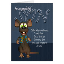 Tarjeta de cumpleaños del hijo - con el ratón enrr