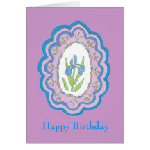 Tarjeta de cumpleaños del iris