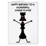 Tarjeta de cumpleaños del jugador de ajedrez