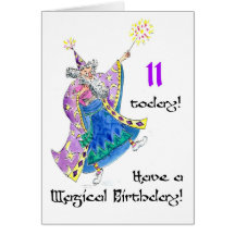 Tarjeta de cumpleaños del "mago" para un de 11 año