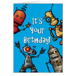 Tarjeta de cumpleaños del robot