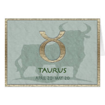 Tarjeta de cumpleaños del tauro
