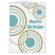 Tarjeta de cumpleaños del trío de los círculos