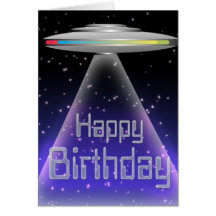 Tarjeta de cumpleaños del UFO