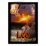 Tarjeta de cumpleaños del zodiaco de Leo