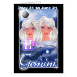 Tarjeta de cumpleaños del zodiaco de los géminis