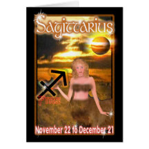 Tarjeta de cumpleaños del zodiaco del sagitario