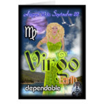 Tarjeta de cumpleaños del zodiaco del virgo