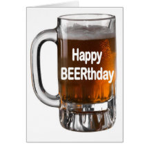 Tarjeta de cumpleaños divertida de la CERVEZA BEER