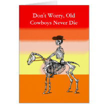 Tarjeta de cumpleaños divertida del vaquero