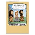 Tarjeta de cumpleaños divertida: Fiesta prehistóri