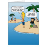 Tarjeta de cumpleaños divertida: Isla desierta