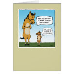Tarjeta de cumpleaños divertida: Pequeño caballo