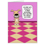 Tarjeta de cumpleaños divertida: Perrito juguetón