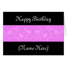 Tarjeta de cumpleaños elegante del diseño floral d