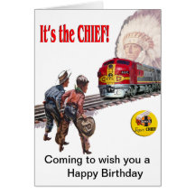 Tarjeta de cumpleaños estupenda del tren de Santa 