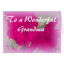 Tarjeta de cumpleaños floral de la abuela