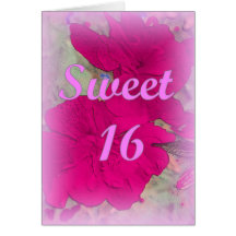 Tarjeta de cumpleaños floral rosada del dulce diec