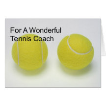 Tarjeta de cumpleaños para el coche de tenis