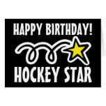 Tarjeta de cumpleaños para el jugador de hockey